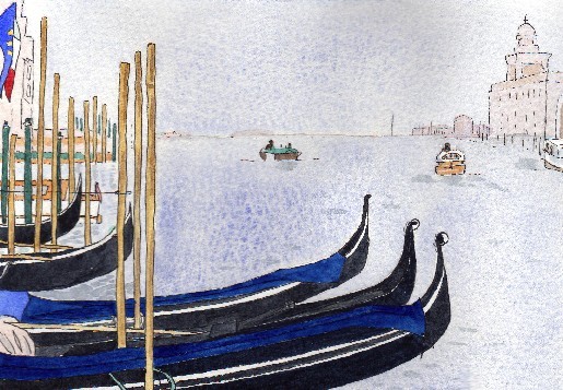Venice gondolas